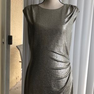 Lauren metallic silver dress